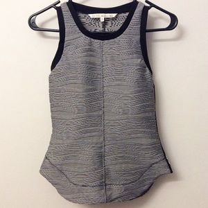 Rachel Roy, fitted,textured, side-zip bodice-tank